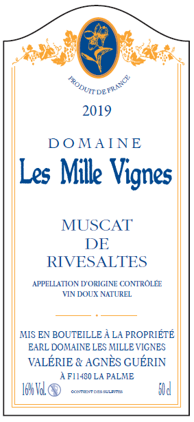 Muscat de Rivesaltes, vin pour les fêtes au dessert © Domaine Les Mille Vignes